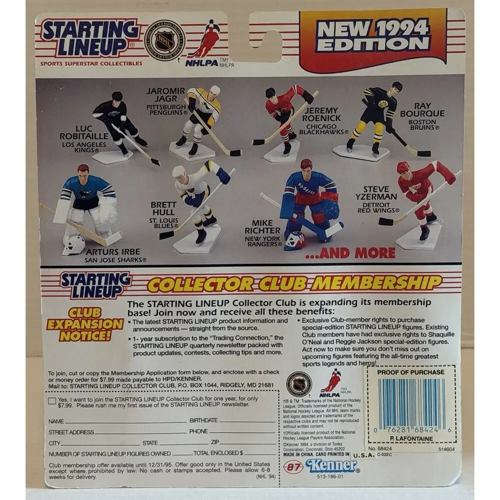 Pat LaFontaine 1994 NHL Starting Lineup Buffalo Sabres NOS FREE SHIPPING
